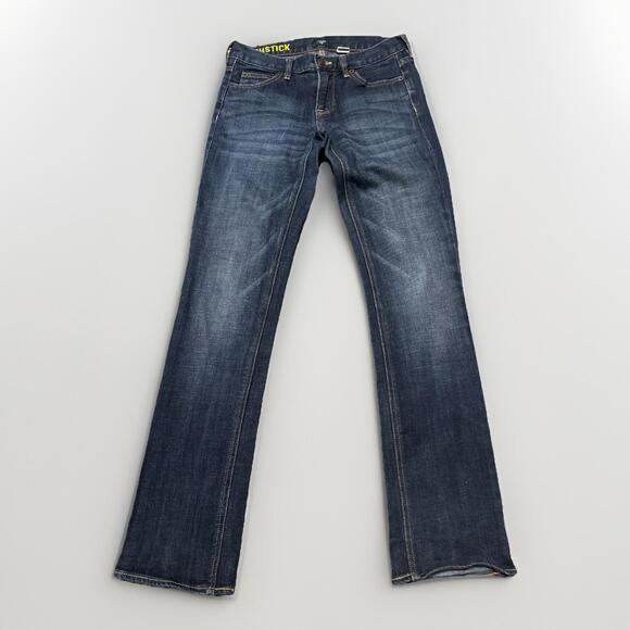 J. Crew Stretch Matchstick Jeans Women's 27 Blue 5-Pocket‎ Dark Wash 30x31.5 - Picture 1 of 7